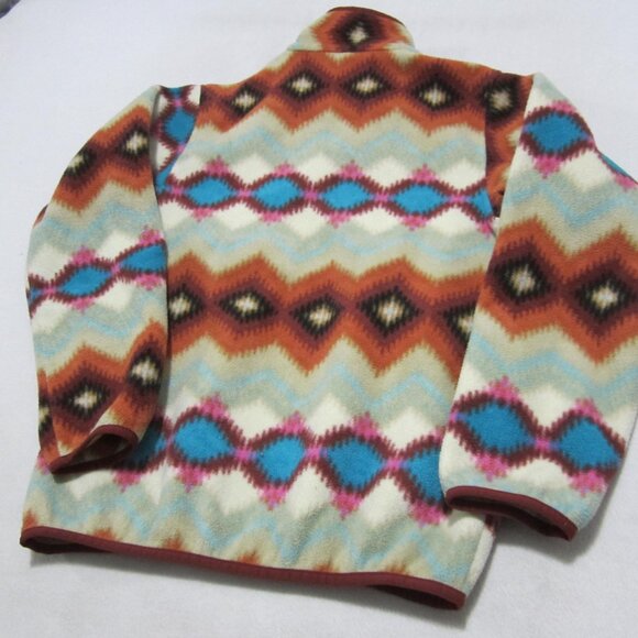 PATAGONIA Wmns XXS Timber Twist Aztec SYNCHILLA SNAP-T FLEECE PULLOVER Sweater - Picture 11 of 12